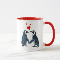 Pingouins Avec Coeurs D'Amour