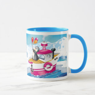 Tasse pingouins en Antarctique