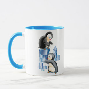 Tasse pingouins en Antarctique