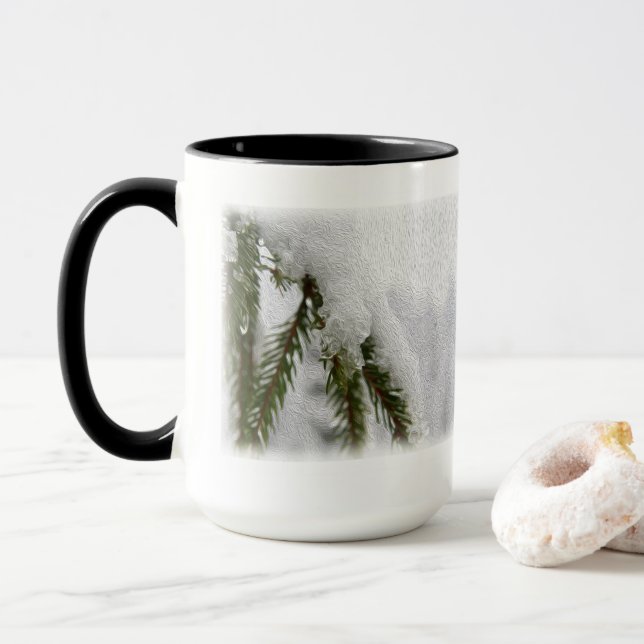 Tasse Pins neigeux (Avec donut)