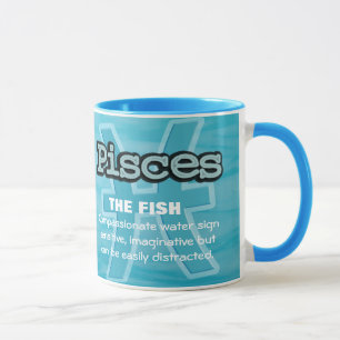 Tasse Pisces Le signe d'eau du poisson muqueuse astrolog