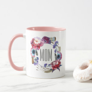 Tasse Pivoine de fleur sauvage florale avec le jour de