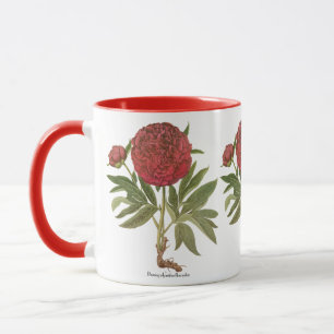 Tasse Pivoines anciennes, Fleurs de pivoine par Basilius