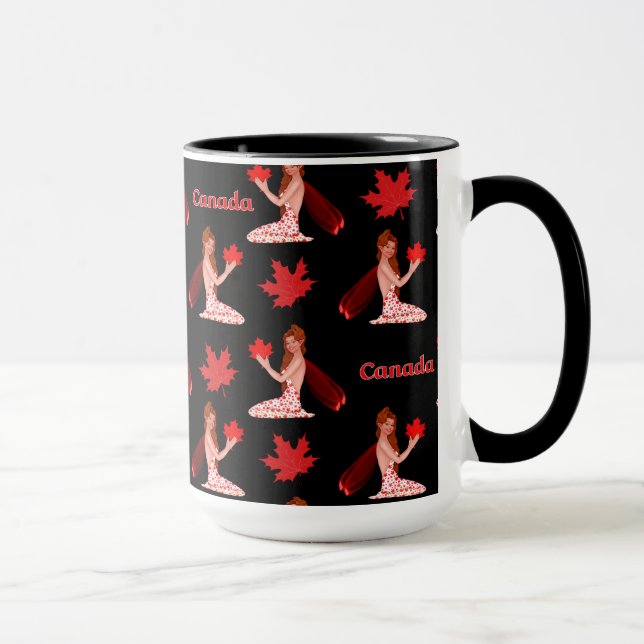 Tasse Pixie canadienne avec feuille d'érable (Droite)