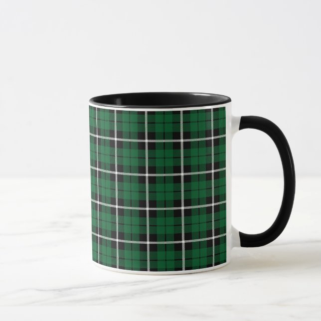 Tasse Plaid blanc de Kelly/noir vert irlandais vert de (Droite)