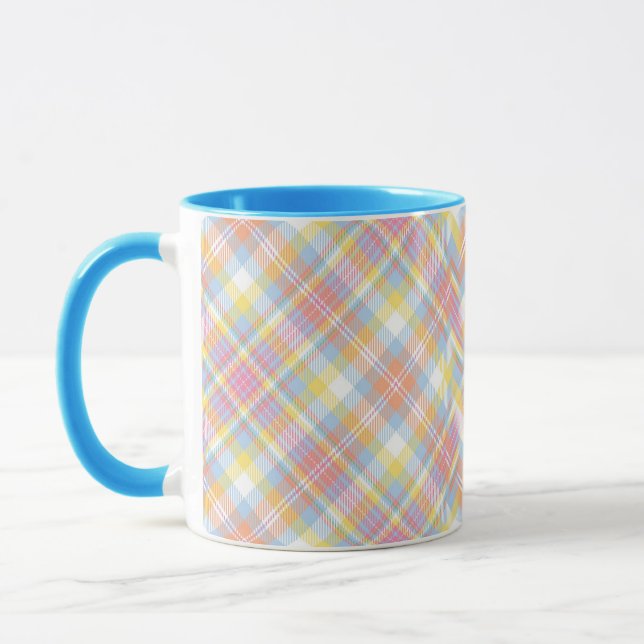 Tasse Plaid en pastel de rayure (Gauche)