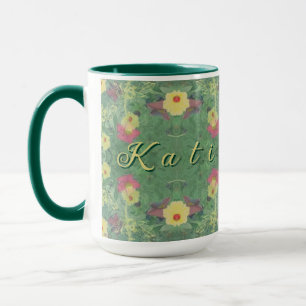 Tasse Plancher de la Forêt Florale avec nom