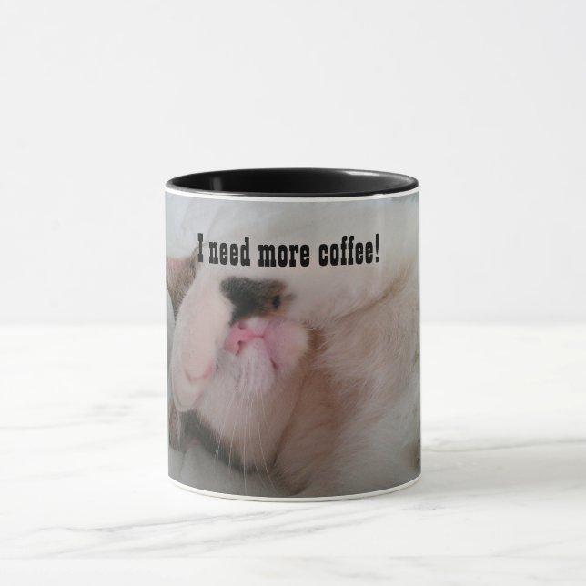 Tasse Plus de chat de café (Centre)