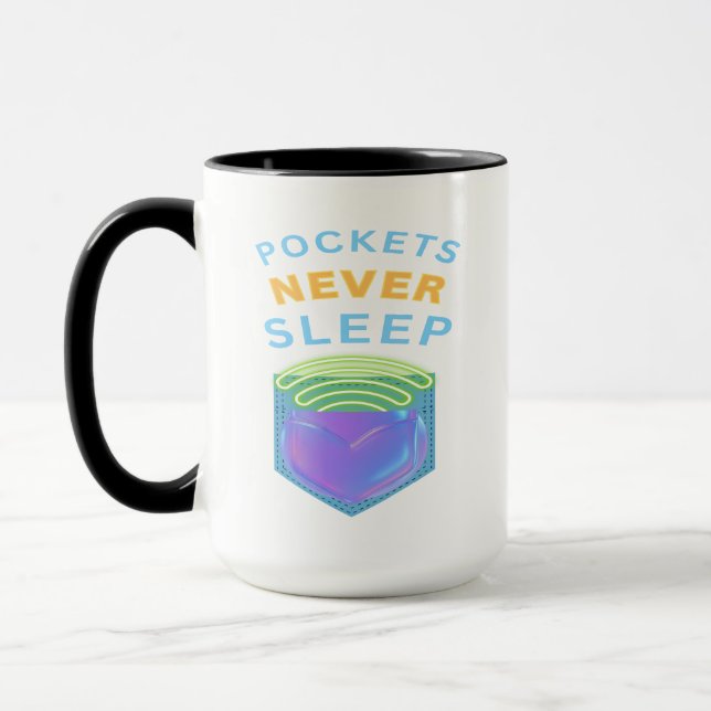 Tasse Pockets Never Sleep (Gauche)