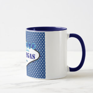 Tasse Pois blanc de Las Vegas, avec l'arrière - plan