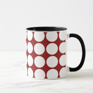 Tasse Pois blancs en rouge