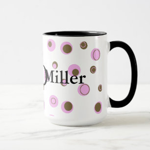 Tasse Pois Brown roses Monogrammes