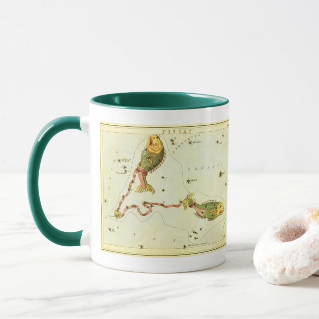 Tasse Poissons, Constellation Vintage Urania's Mirror (Avec donut)