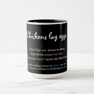 Tasse Police de grammaire de mensonge de configuration