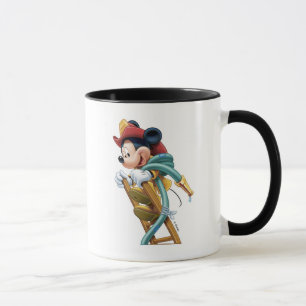Tasse Pompier Mickey Mouse sur une échelle