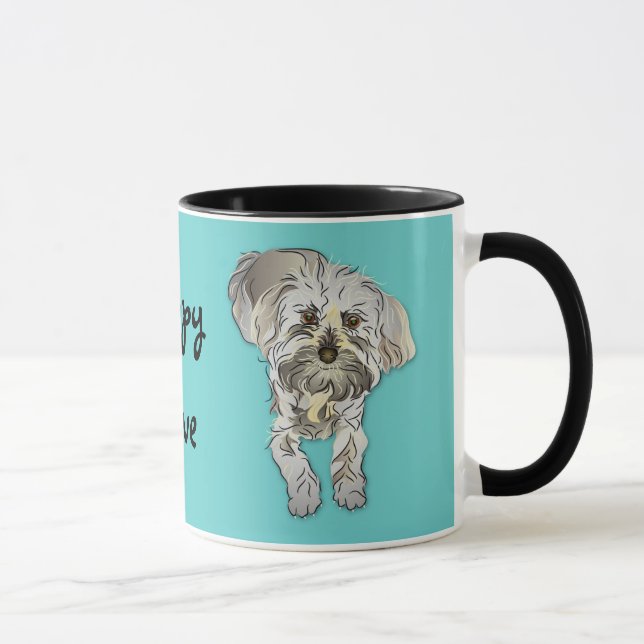 Tasse Poodle maltais mélangé - L'amour du chiot (Droite)