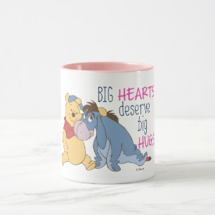 Tasse Pooh et Eeyore  Les grands coeurs méritent de gra