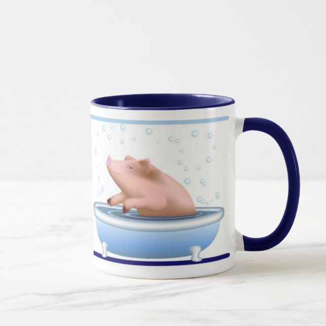 Tasse Porc prenant Bath (Droite)