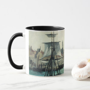 Tasse Port de Calais par Manet, Impressionnisme Vintage 