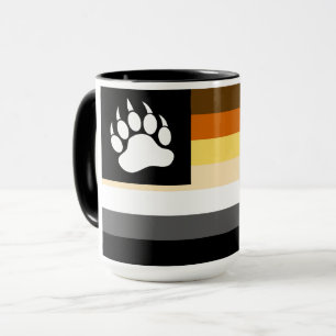 Tasse Portes Gay Pride Drapeau Ours Paw