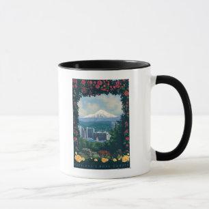 Tasse Portland, scène de jardin d'OregonRose