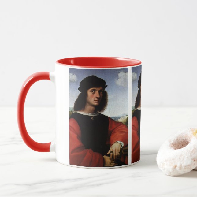 Tasse Portrait d'Agnolo Doni par Raphael Sanzio (Avec donut)