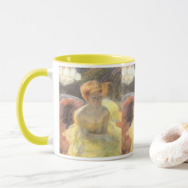 Tasse Portrait de Lydia à l'Opéra par Mary Cassatt (Avec donut)