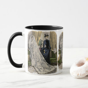 Tasse Portrait de mariage vintage de la mariée victorien