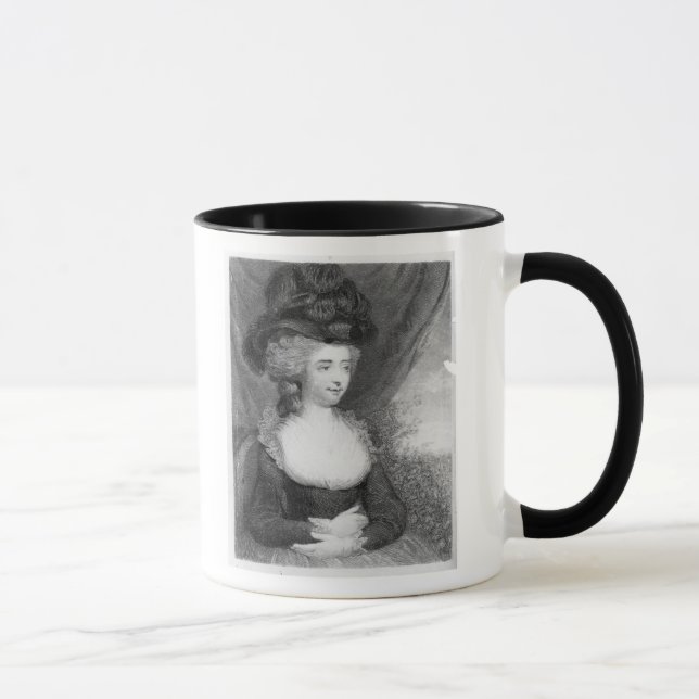 Tasse Portrait de pub de Fanny   Burney. par Henry (Droite)