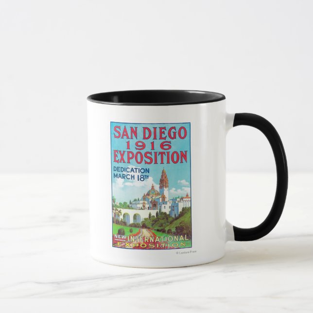 Tasse Poster de l'exposition internationale de San Diego (Droite)