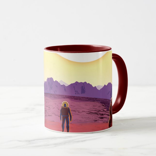 Tasse Poster de voyage de la NASA - Détendez-vous sur Ke (Devant droit)