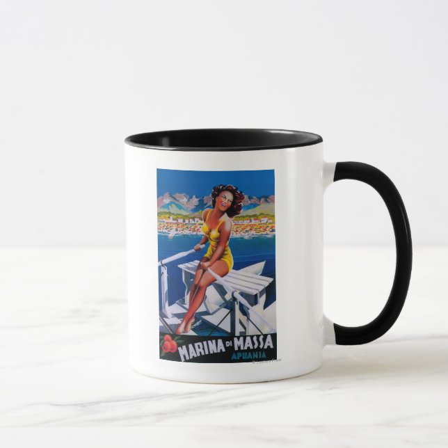 Tasse Poster de voyage Massa Marina (Droite)