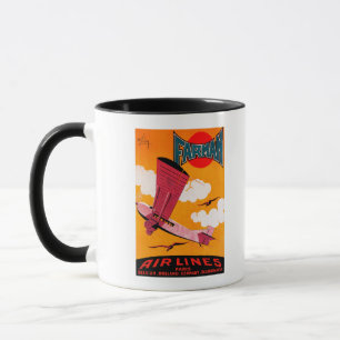 Tasse Poster Monoplane F-170 de Farman Brothers Airlines