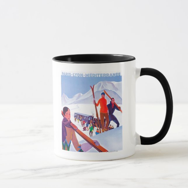 Tasse Poster promotionnel du chemin de fer PLM (Droite)
