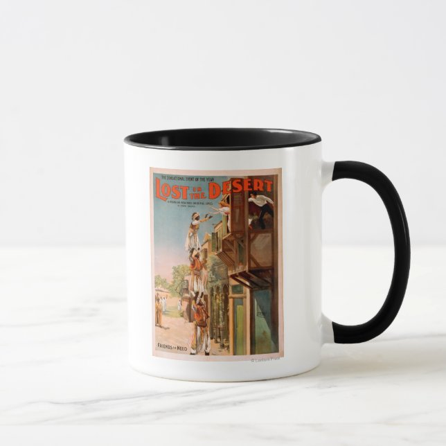 Tasse Poster théâtral perdu dans le désert arabe (Droite)