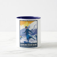 Poster vintage Chamonix - Mont Blanc