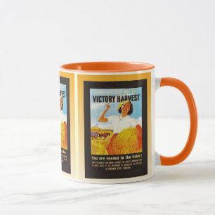Tasse Poster vintage, récolte de victoire, la deuxième