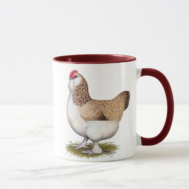 Tasse Poule saumonée de Faverolle (Droite)