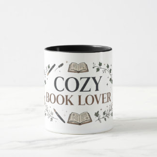 Tasse pour amoureux des livres cosy