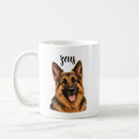 Tasse pour chien robuste avec nom Zeus et design B