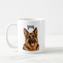 Tasse pour chien robuste avec nom Zeus et design B