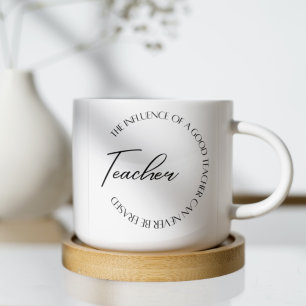 Tasse pour Enseignant Minimaliste Élégant Bohème A