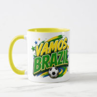TASSE POUR FAN DE FOOTBALL "VAMOS BRÉSIL 2026" | B