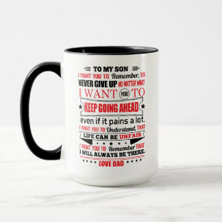 tasse pour le fils