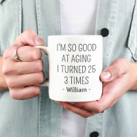 Tasse pour les 75 ans Fête d'anniversaire pour fem