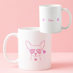 Tasse pour maman de chien personnalisée au nom de 
