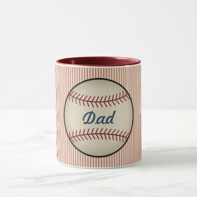 Tasse pour papa de baseball vintage (Centre)