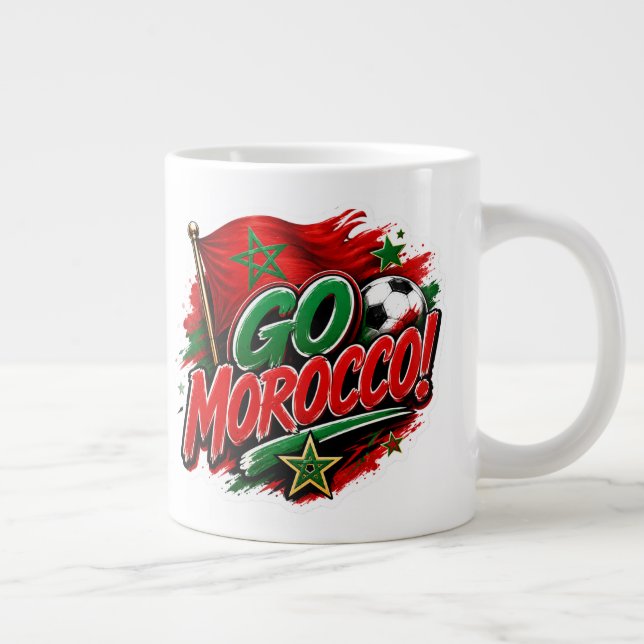 Tasse pour supporter l'équipe Maroc J'Y VAIS MAROC (Droite)