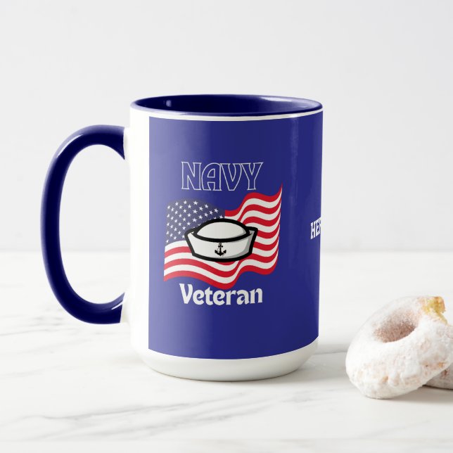 Tasse pour Vétéran de la Marine (Avec donut)