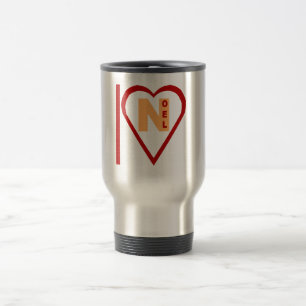 Tasse pour voyage acier inoxydable I LOVE NOEL